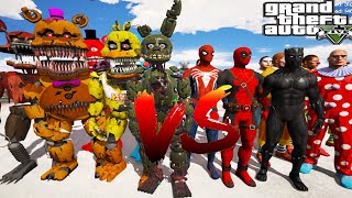 ТОЙ АНИМАТРОНИКИ и СУПЕРГЕРОИ Фнаф  - Epic Battle Мульти Пульти Серия 3