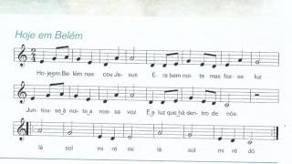 Hoje em Belém - Partitura e instrumental para voz e flauta de bisel (ou outro instrumento)