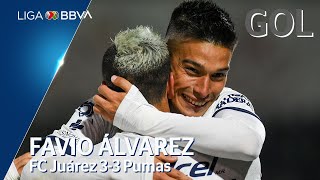Gol de F. Álvarez | Juárez 3 - 3 Pumas | Liga BBVA MX - Clausura 2020  - Jornada 2