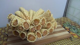 Вафельные трубочки со сгущенкой - просто и очень вкусно!!!