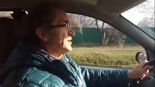 Станица Холмская, 105км от Анапы-моря (вид улиц из машины) 30.01.2018