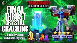 Transformers: Earth Wars - Opening Final Thrust Crystal ft 4 STAR Laser Optimus Prime !