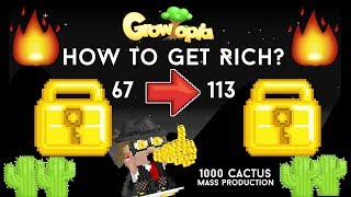 Growtopia| How to get rich with 67 wls! [Mass producing 1000 Cactus] (MASS #51)