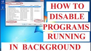 How to disable running background programs in windows