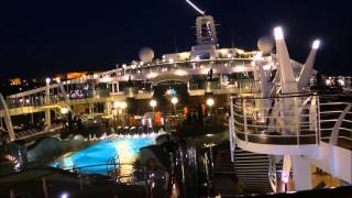 MSC Preziosa Pool Area Evening Sailing away from Malta