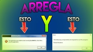 Como solucionar error 0xc000007b y error de DirectX Runtime