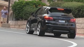 Porsche Cayenne Techart Magnum driving in Monaco | BRUTAL SOUND