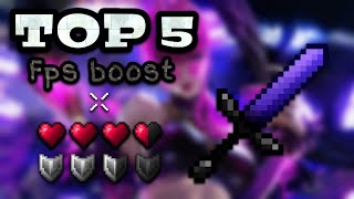 TOP 5 PVP TEXTURE PACK (FPS BOOST) | MCPE & W10 (1.14+) FOR IOS & ANDROID!