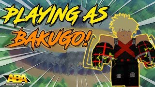 PLAYING AS BAKUGO! EXPLOSION QUIRK | Anime Battle Arena | Roblox | Bakugo Showcase