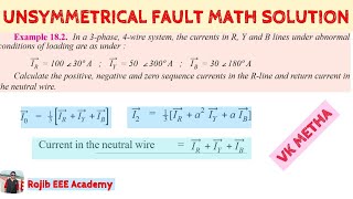 21-Unsymmetrical Fault Math Solution -01 || Power system analysis || Bangla