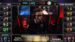 LMQ vs Team Solomid | S4 NA LCS Summer split 2014 W6D2 | LMQ vs TSM G1 Full game HD