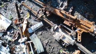 Abandoned weapons 2016. Ghost abandoned old rusty military weapons 2016