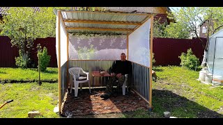 БЕСЕДКА ИЗ МЕТАЛЛА СВОИМИ РУКАМИ/НЕ ДОРОГО/ Дом в деревне/