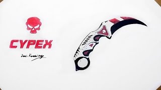 CS GO Karambit Drawing - Cypex FANART Counter Strike Pop Art