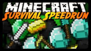 Minecraft: 20m SURVIVAL SPEEDRUN CHALLENGE! w/ CavemanFilms!