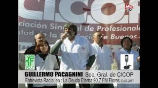 Entrevista radial a Guillermo Pacagnini en La Deuda Eterna (FM Flores 90.7)