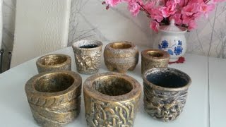 Как украсить кашпо для цветов своими руками.