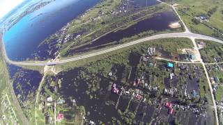 Наводнение в Хабаровске. Облет города и окрестностей: дачи на левом, Приамурский, Тельмана, Заячий
