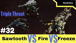 Horizon Zero Dawn - Sawtooth VS Freeze VS Fire - Triple Threat #2 (Horizon Fight Club #32)