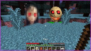 Que pasa si invocas a Baldi Momo vs Granny Granpa juntos | minecraft primer encuentro aparición 3 AM