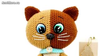 Амигуруми: схема Двухцветный котёнок. Игрушки вязаные крючком - Free crochet patterns.