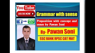 Preposition with concept and sense by Pawan Soni