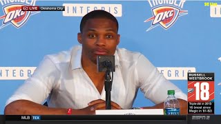 Russell Westbrook Signs with Thunder Press Conference (FULL)