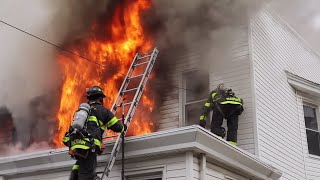 FATAL 2nd Alarm FIRE in Woodside Queens. FDNY battles a fast moving fire that has claimed one life.