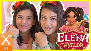 DISNEY PRINCESS ELENA OF AVALOR! DIY! HOW TO MAKE HER BRACELET AND FLOWER CROWN! | KITTIESMAMA