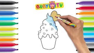 Impara a disegnare un cupcake ? ✏️  Disegna una torta di compleanno