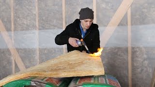 Тест утеплителей ч2 из 3.  Как горят и чем пахнут