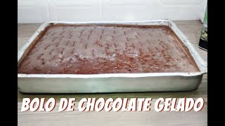 BOLO GELADO DE CHOCOLATE - Como fazer Bolo Gelado embrulhado
