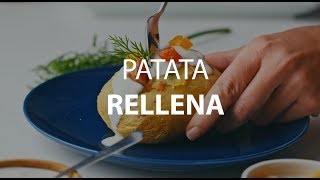 Patatas asadas rellenas al microondas con verduras - Receta fácil y rápida