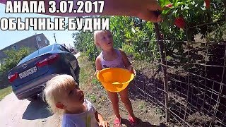 АНАПА 3.07.2017 ОБЫЧНЫЕ БУДНИ Про добрых людей  Собираем сливу у соседей