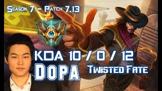 Dopa TWISTED FATE vs KATARINA Mid - Patch 7.13 KR Ranked