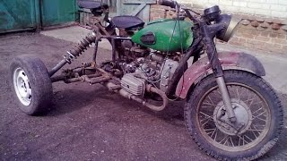 самодельный трицикл из мотоцикла днепр/homemade tricycle from the motorcycle Dnepr