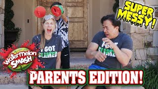 WATERMELON SMASH CHALLENGE - PARENTS EDITION!!! Messier Than Eat It Or Wear It!