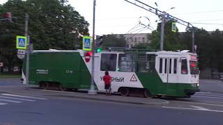 Трамвай Санкт-Петербурга 9-503: ЛМ-68М б.5710 учебный (22.05.19)