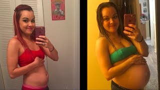 Pregnancy transformation Week By Week (first baby, watch my belly grow)