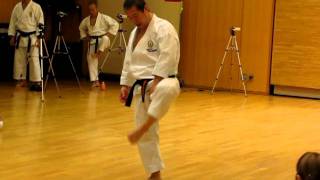 Sensei Kagawa demonstrates parts from kata kanku-dai