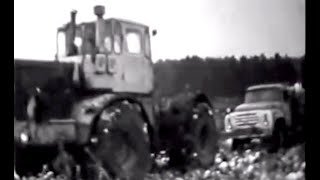Кировец К-700А трактор. В капусте. Алтайский край, РСФСР (1980-е)