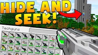 MINECRAFT MORPH MOD HIDE AND SEEK BATTLEDOME WITH TECH GUNS | JeromeASF