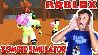 EATING BRAINS TO BECOME A GIANT ZOMBIE! / ROBLOX ZOMBIE SIMULATOR