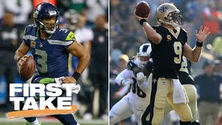 First Take debates if Russell Wilson or Drew Brees is a better QB | First Take | ESPN