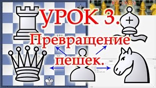 Превращение пешек - Урок 3 для начинающих. Шахматы.