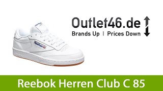 Reebok Herren Club C 85 Turnschuhe Laufschuhe Sneaker Weiß | Outlet46.de