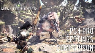 Monster Hunter World - PS4 Pro Enhanced Graphics Comparison