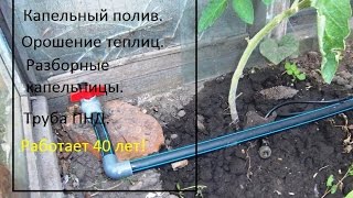 Капельный полив.На даче своими руками построил капельную систему.