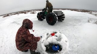 Расставили жерлицы в поле и вот что случилось!!! Зимняя рыбалка на жерлицы 2018-2019.