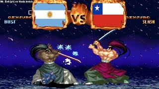 Samurai Shodown 4 - Mr. Evil (ARG) vs (CHL) Noob Invictus [samsho4] [Fightcade]  [サムライスピリッツ4]